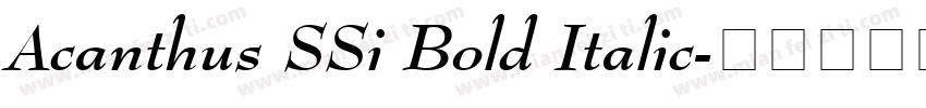 Acanthus SSi Bold Italic字体转换